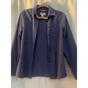 Talbots‎ Stretch Women's Dress Shirt Size 8 Blue Officecore Dressy Professional